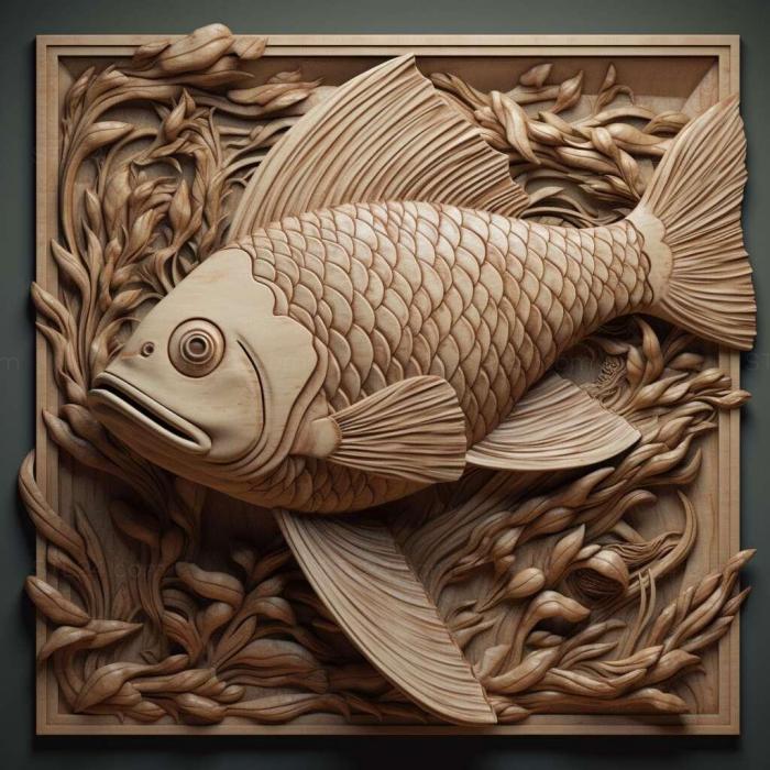 Природа и животные (Рыба Лалиус 2, NATURE_1730) 3D модель для ЧПУ станка
